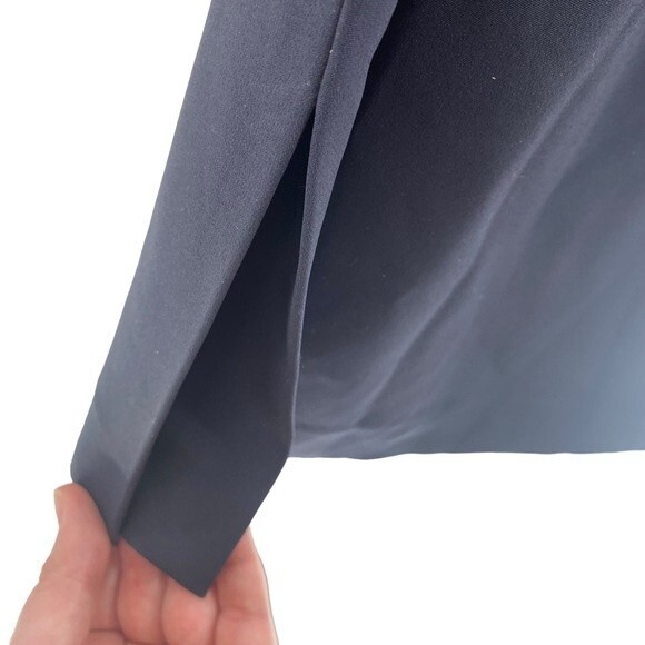 Elie Tahari Size‎ 4 Dalia Wrap Dress Navy Blue Bow Front Wedding Guest Old Money - Picture 14 of 15